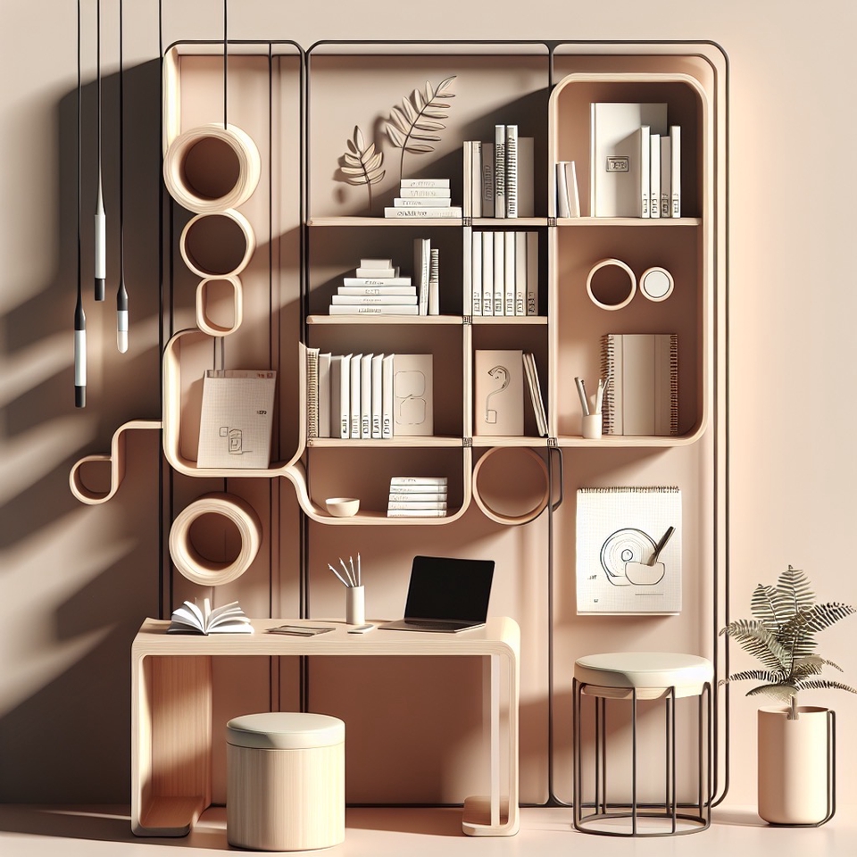 รับปั้นโมเดล3D โมเดลห้องทำงานสวย 3D packshot