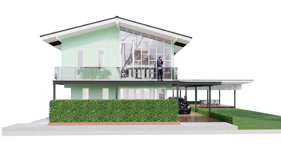 ออกแบบบ้าน3มิติ perspective รับทำภาพ3D โมเดลบ้านสวย