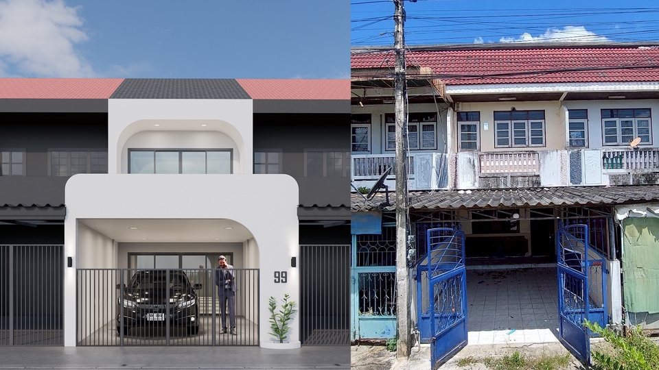 รับออกแบบบ้าน 3d perspective บริการออกแบบ perspective โมเดลบ้าน 3 มิติ รับเรนเดอร์งาน.