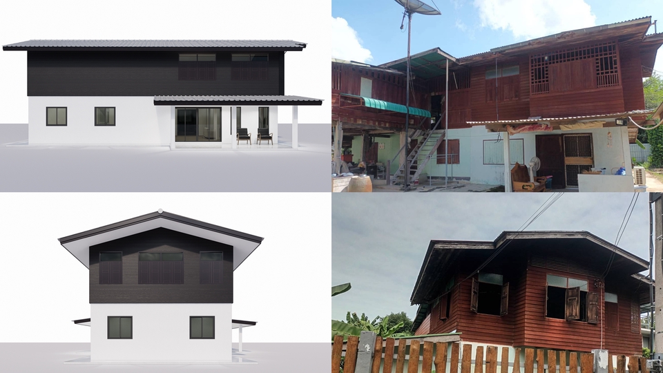 3D Perspective - งานออกแบบรีโนเวทบ้าน เขียนแบบบ้าน 3D/RENDER ถอดประมาณราคา BOQ. - 4