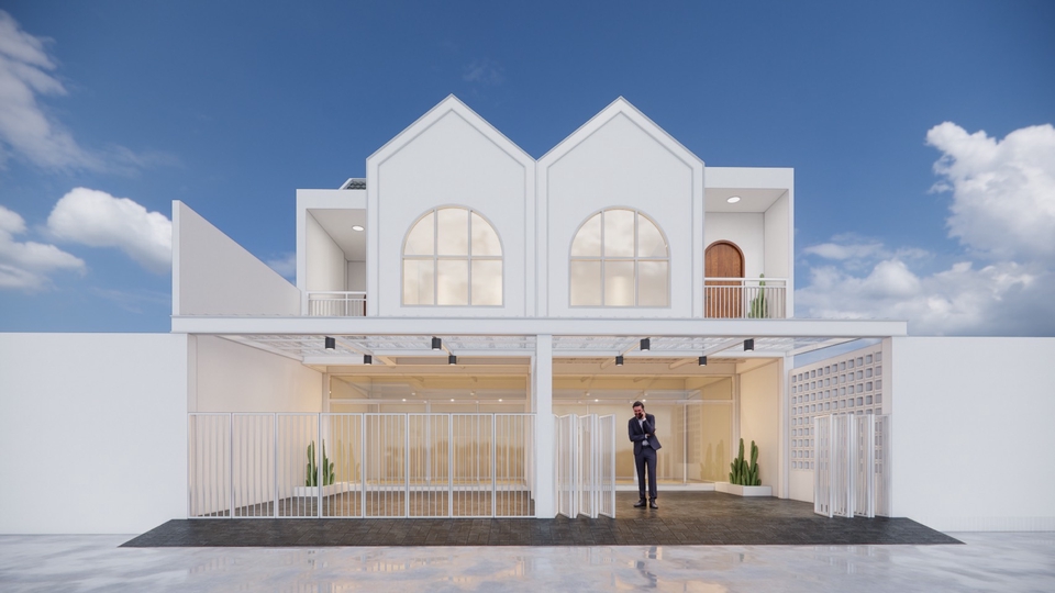 รับออกแบบบ้าน3D perspective โมเดลบ้าน3มิติ ราคาถูก