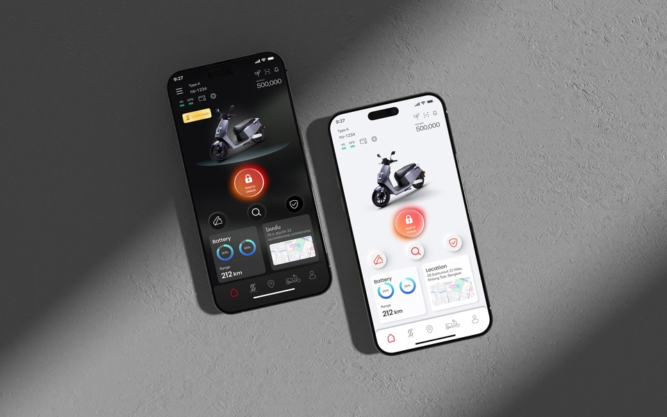 ออกแบบแอพพลิเคชั่นสำหรับรถมอเตอร์ไซค์ไฟฟ้า