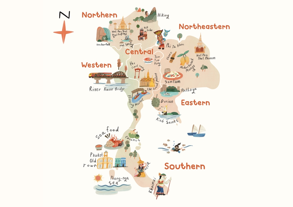 วาดแผนที่ - ออกแบบวาดภาพแผนที่ 2D เพิ่มสีสันให้น่ารัก - 7