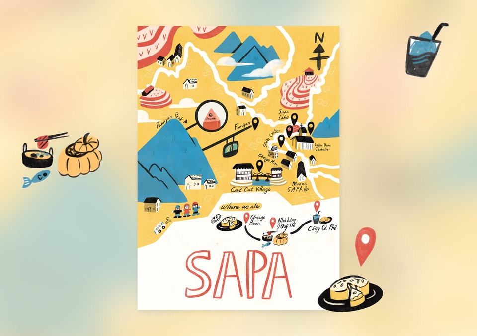 วาดแผนที่ - ออกแบบวาดภาพแผนที่ 2D เพิ่มสีสันให้น่ารัก - 8