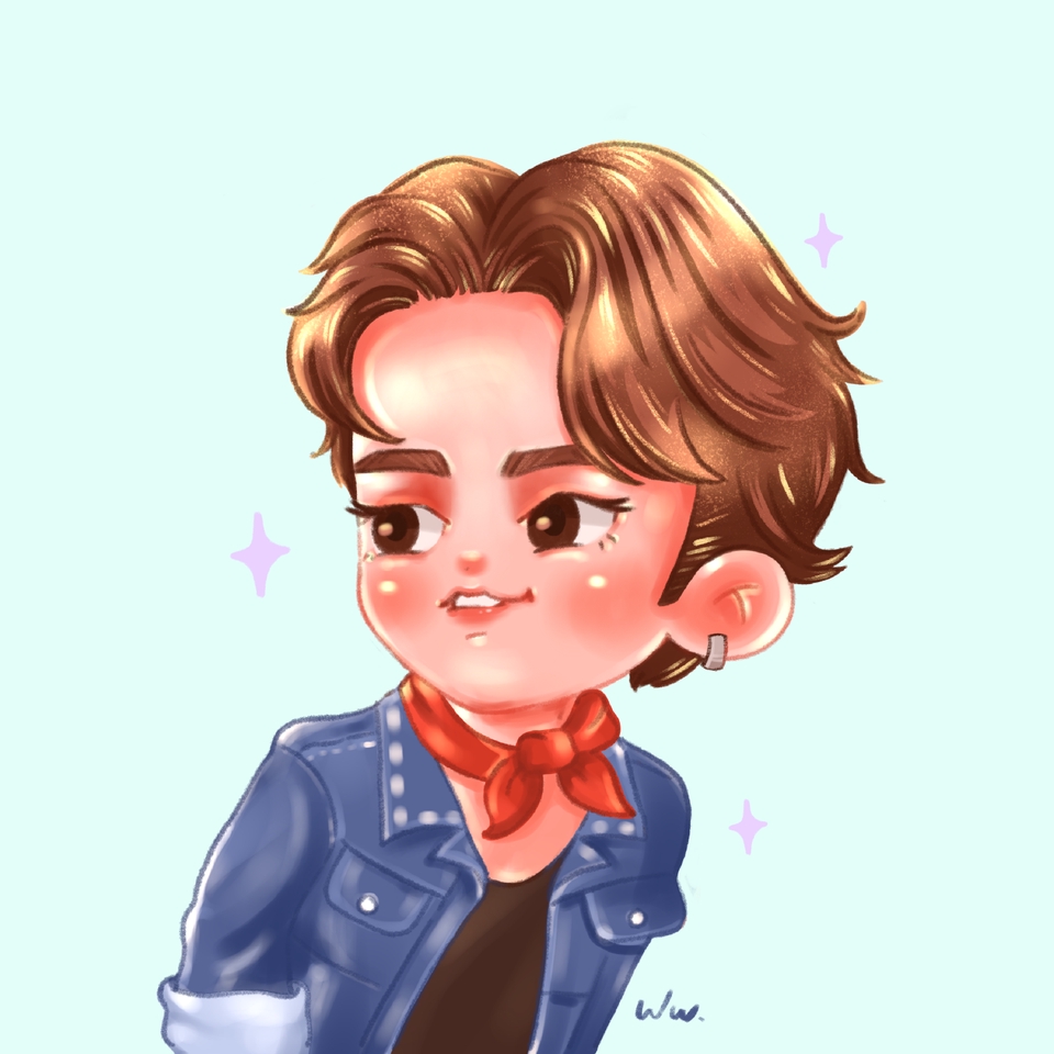 รับวาดรูปการ์ตูนอนิเมะชายสไตล์จิบิ น่ารัก