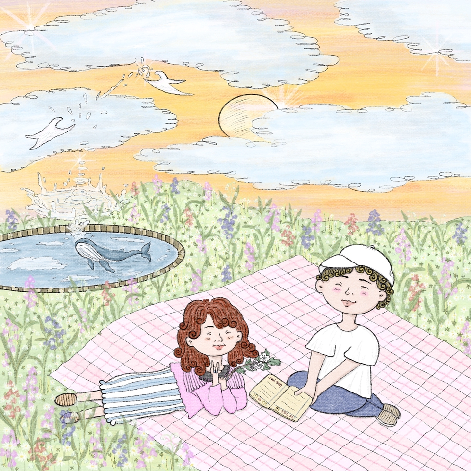 วาดภาพประกอบนิทานเด็กน่ารัก ภาพประกอบดิจิตอลเพ้นท์