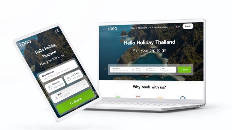 ออกแบบเว็บไซต์ท่องเที่ยวไทย UI UX