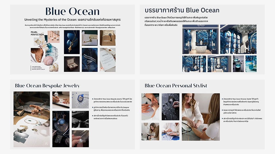 บริการออกแบบแบรนด์Blue Ocean  สร้างแบรนด์สินค้า