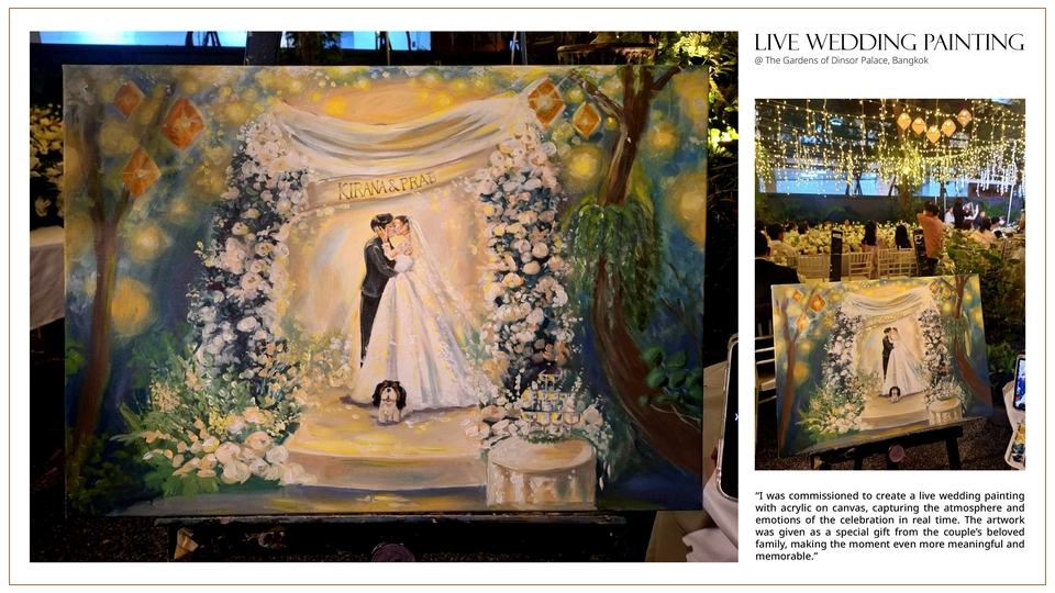 รับวาดภาพเหมือนงานแต่งงานสไตล์ภาพวาดสีน้ำมัน