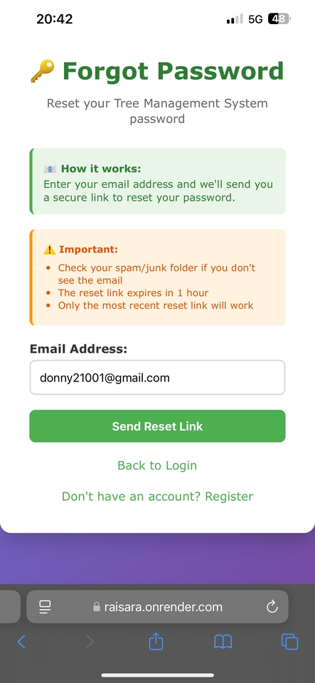 ระบบลืมรหัสผ่าน