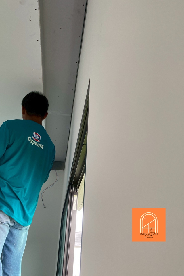 รับทําฝ้าเพดาน - ฝ้ารางม่าน+ติดไฟLED เปิดผ่านWIFI - 3