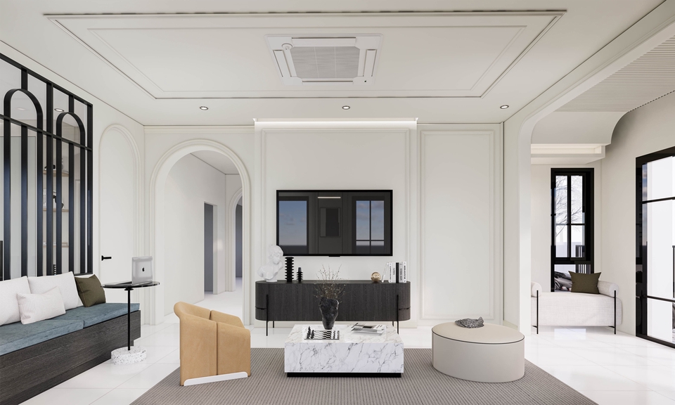 รับออกแบบตกแต่งภายในบ้านสวยหรูสไตล์โมเดิร์น