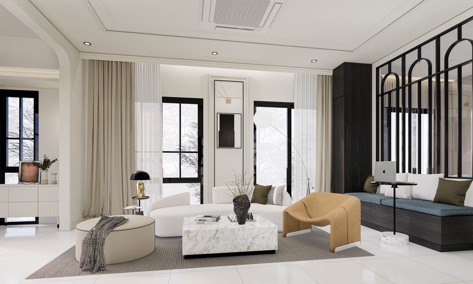 ออกแบบตกแต่งภายในบ้านหรู สไตล์โมเดิร์น รับออกแบบบ้าน