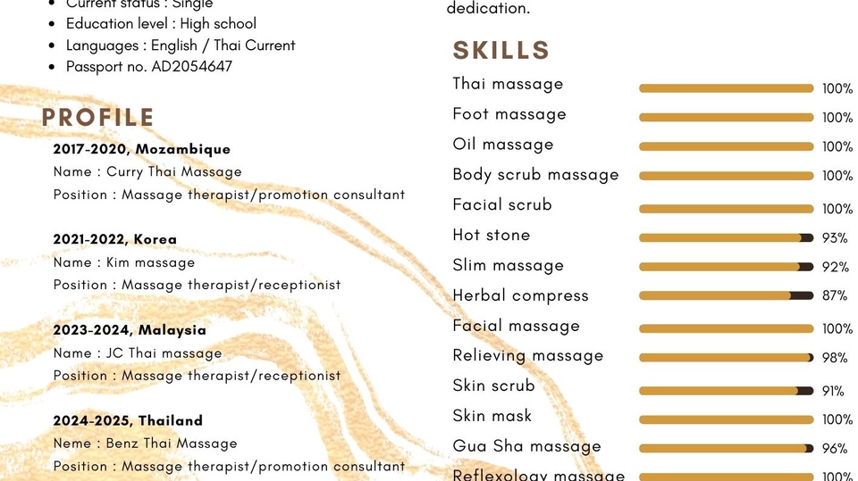 รับทำเรซูเม่ภาษาอังกฤษและไทย พร้อมพอร์ตโฟลิโอ