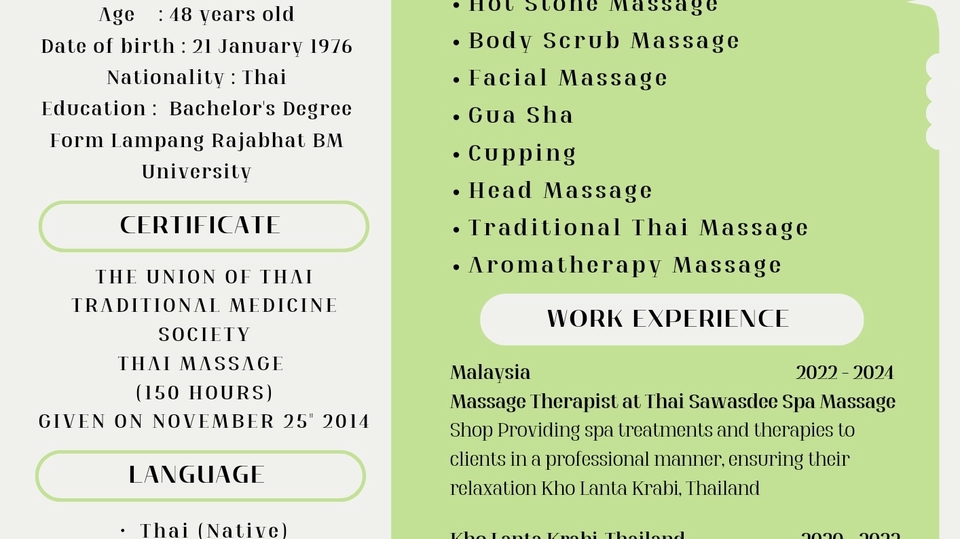 รับทำเรซูเม่ภาษาอังกฤษและไทย พร้อมพอร์ตโฟลิโอ