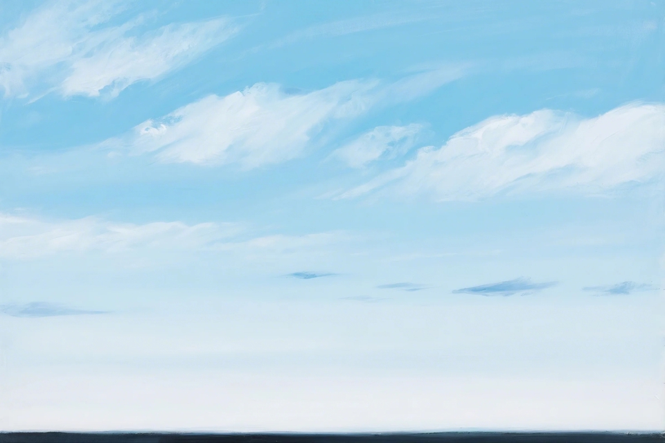 วาดภาพประกอบท้องฟ้าสวยงาม ภาพวาดดิจิตอลเพ้นท์