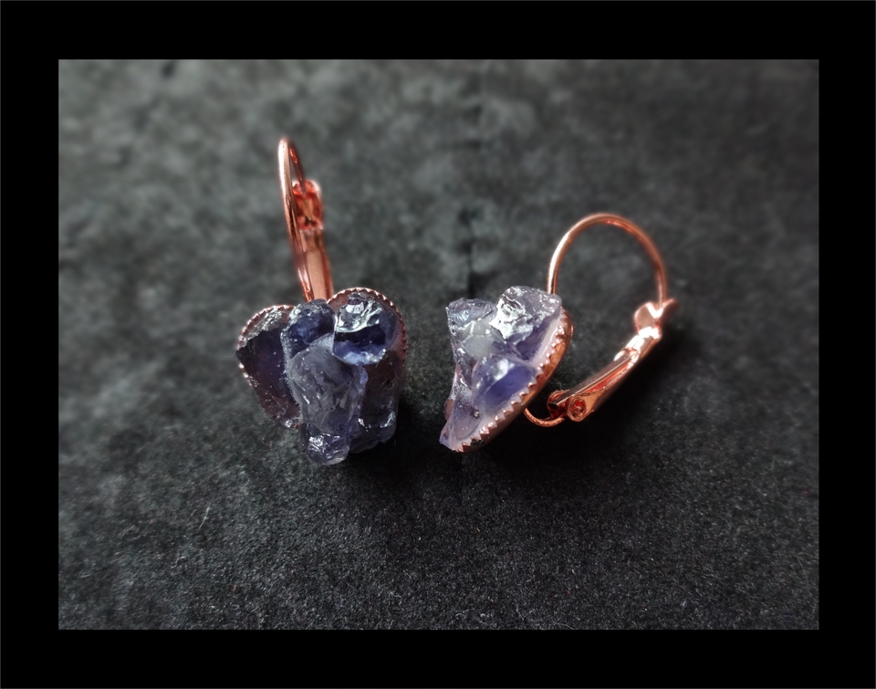 Art & Craft - สั่งทำต่างหูแฮนด์เมดจากพลอยดิบ-งานคราฟต์ชึ้นมือทีละชิ้น | Custom Raw Gemstone Handmade Earrings - 7