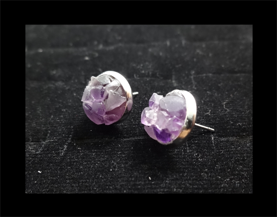 Art & Craft - สั่งทำต่างหูแฮนด์เมดจากพลอยดิบ-งานคราฟต์ชึ้นมือทีละชิ้น | Custom Raw Gemstone Handmade Earrings - 16
