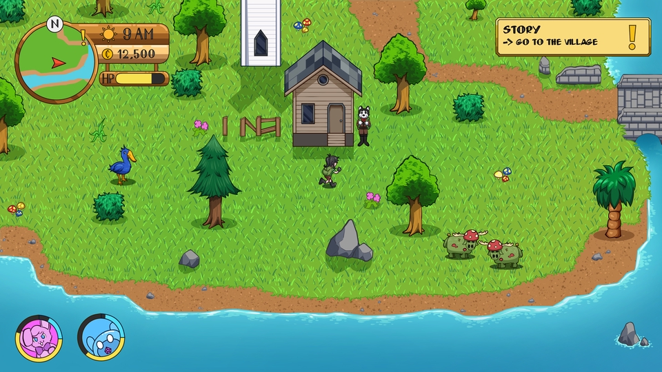 ออกแบบตัวละครเกม สร้างฉากเกมน่ารัก สไตล์การ์ตูน