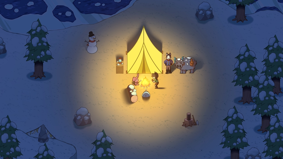 ออกแบบตัวละครเกม สร้างฉากเกมฤดูหนาว  ภาพประกอบเกม