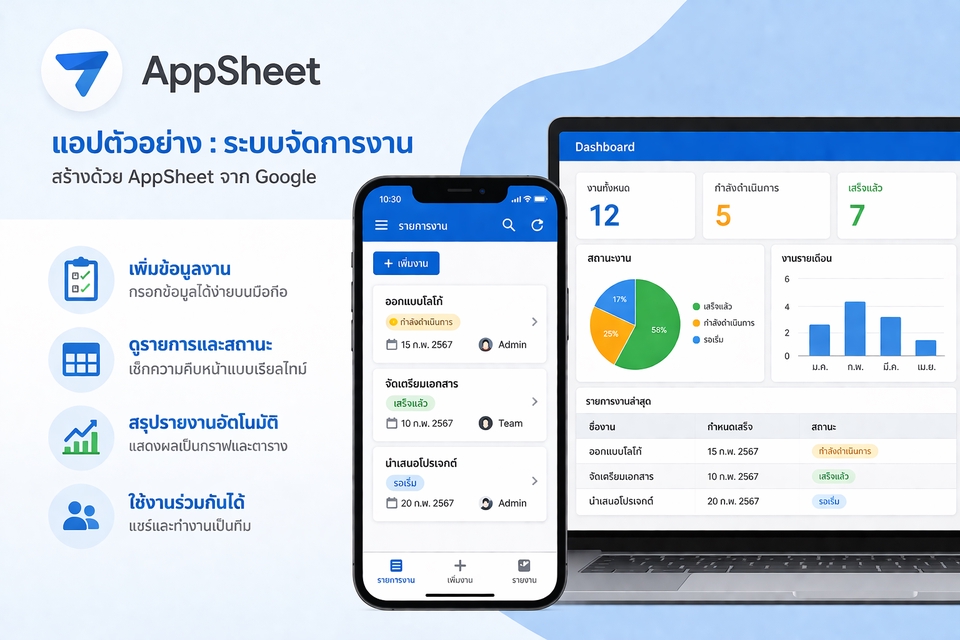 āļ āļēāļāđāļŠāļāļāļāļēāļĢāļāļāļāđāļāļ desktop application āļāđāļ§āļĒ AppSheet āļāļēāļ Google: āļĢāļąāļāļāļģ desktop application, āļāļĢāđāļāļĄāļĢāļēāļĒāļāļēāļāļŠāļĢāļļāļāļāļēāļāđāļĨāļ°āļāđāļāļĄāļđāļĨāđāļāļĢāļđāļāđāļāļāļāļĢāļēāļāđāļĨāļ°āļāļēāļĢāļēāļ, āđāļŦāļĄāļēāļ°āļŠāļģāļŦāļĢāļąāļāļāļĢāļīāļŦāļēāļĢāļāļąāļāļāļēāļĢāļāļēāļ āļĢāļąāļāļāđāļēāļāđāļāļĩāļĒāļāđāļāļĢāđāļāļĢāļĄ āđāļŦāđāļāļĢāļāļāļēāļĄāļāļ§āļēāļĄāļāđāļāļāļāļēāļĢ