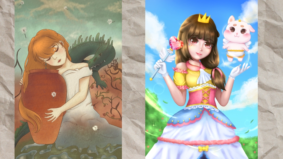วาดภาพประกอบสื่อความหมาย และ วาดภาพประกอบการ์ดเกม