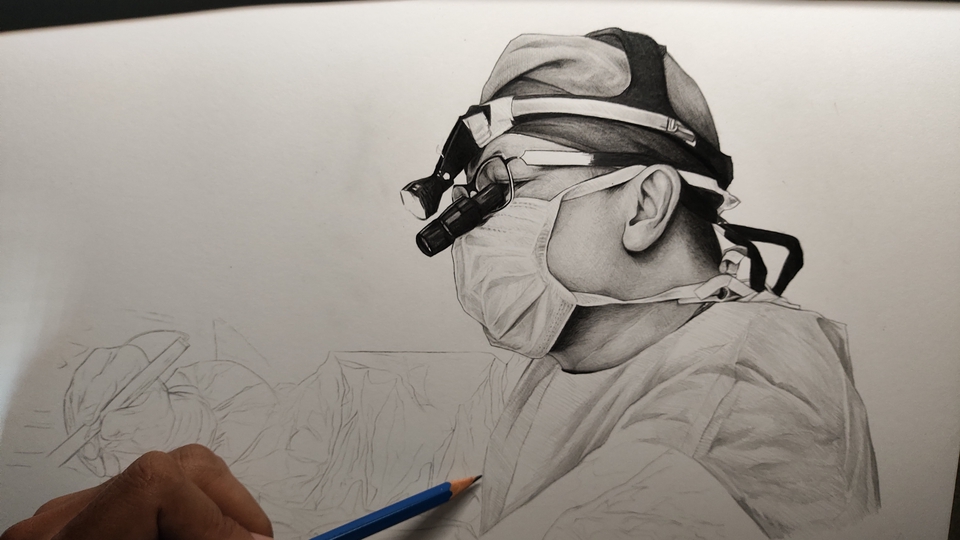 รับวาดภาพเหมือนขาวดำ by SJ Artwork