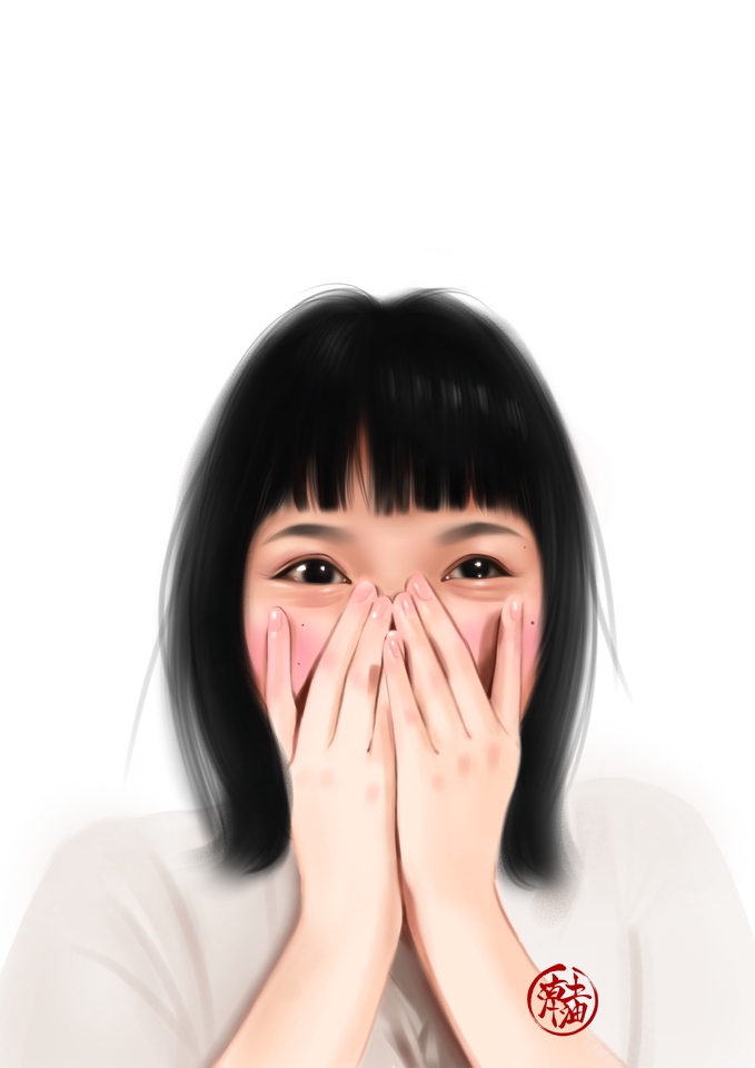 วาดภาพประกอบ - Illustration semi realistic portrait - 3