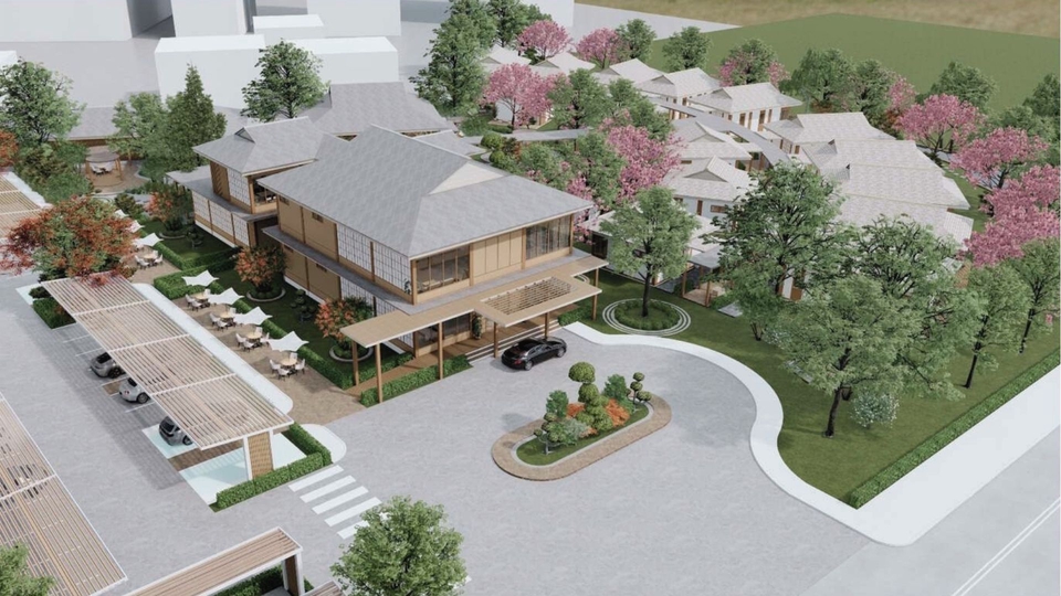 รับทำโมเดลบ้าน3D สไตล์ญี่ปุ่น ออกแบบสวยงาม