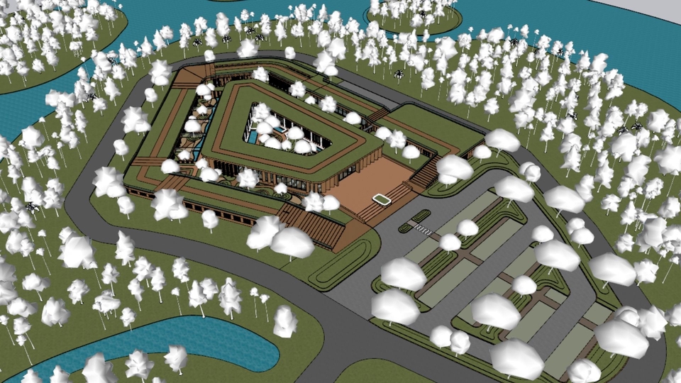 รับทำโมเดล 3D อาคาร บ้านพัก แบบจำลอง 3 มิติ