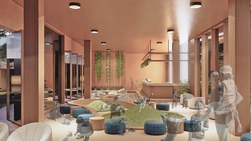 รับทำโมเดล3D ออกแบบตกแต่งภายในอาคารสวยหรู