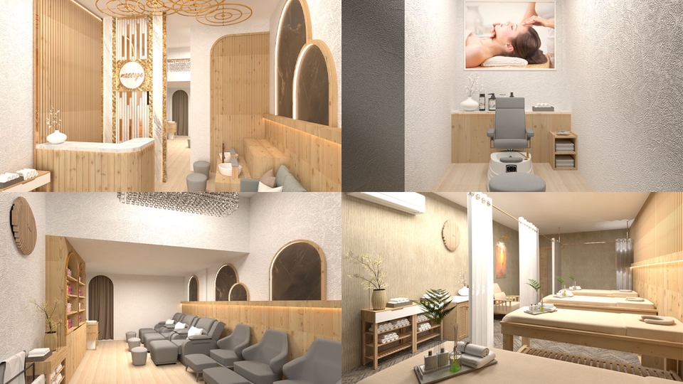 รับออกแบบตกแต่งภายในสปา ออกแบบร้านสปาหรู บริการออกแบบตกแต่ง