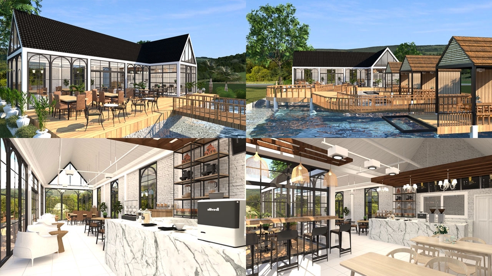 รับออกแบบร้านกาแฟสวย บริการออกแบบตกแต่งภายในครบวงจร