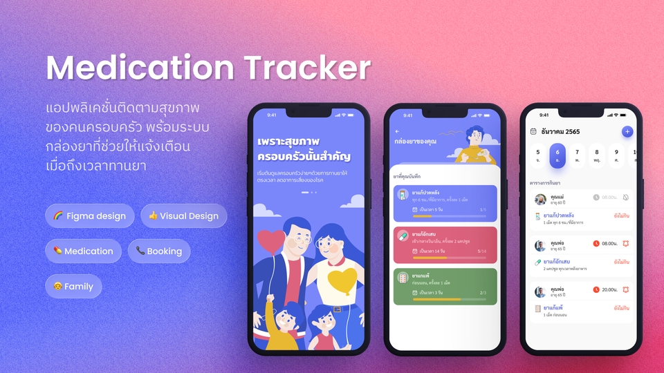 แอปฯติดตามการทานยาของผู้ป่วยในครอบครัว