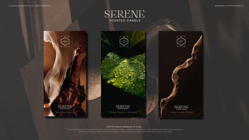 รับออกแบบโลโก้ SERENE แบรนด์เทียนหอมหรูหรา