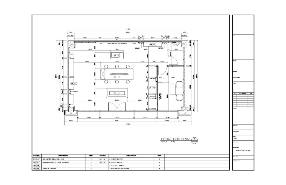 รับออกแบบเฟอร์นิเจอร์ ออกแบบตกแต่งภายใน  แบบแปลนร้านค้า