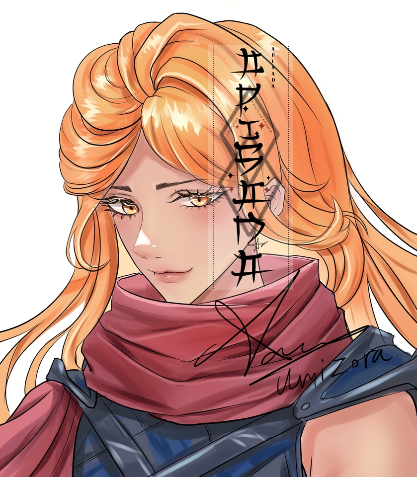 รับวาดรูปภาพประกอบดิจิตอลหญิงสาวผมสีส้ม