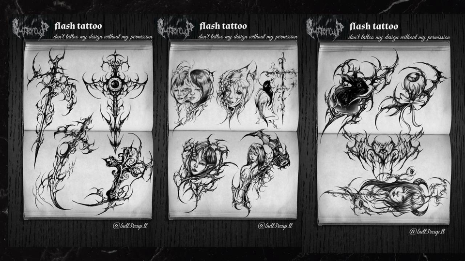 ออกแบบลายสัก แทททู - ออกแบบลายสักสไตล์ darkwork cybersigilism และอื่นๆ มีสไตล์ไม่ซ้ำใคร - 2