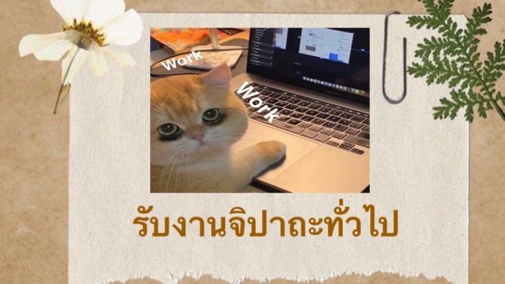 รับงานจิปาถะทั่วไป รับฟังปัญหาได้ 