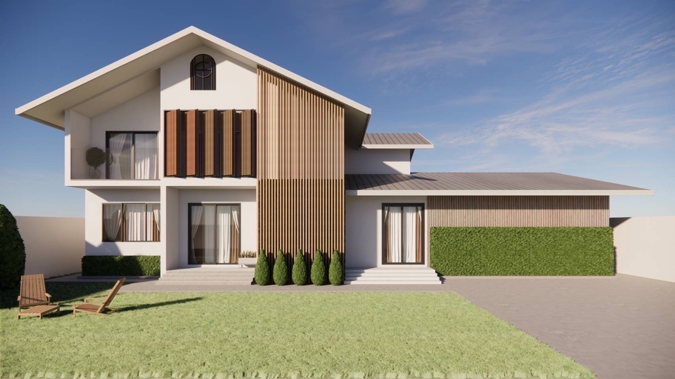 รับปั้น3D render บ้านเดี่ยว