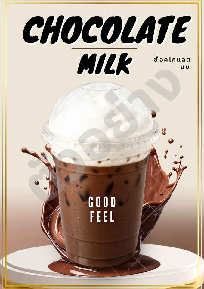 ออกแบบโฆษณาช็อกโกแลตนม Canva