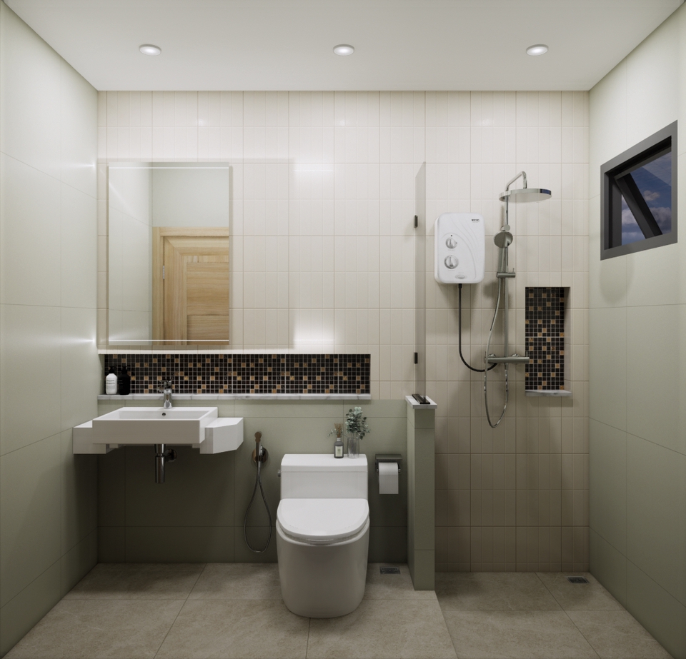 ออกแบบห้องน้ำ3D perspective รับทำภาพ3มิติ ราคาถูก