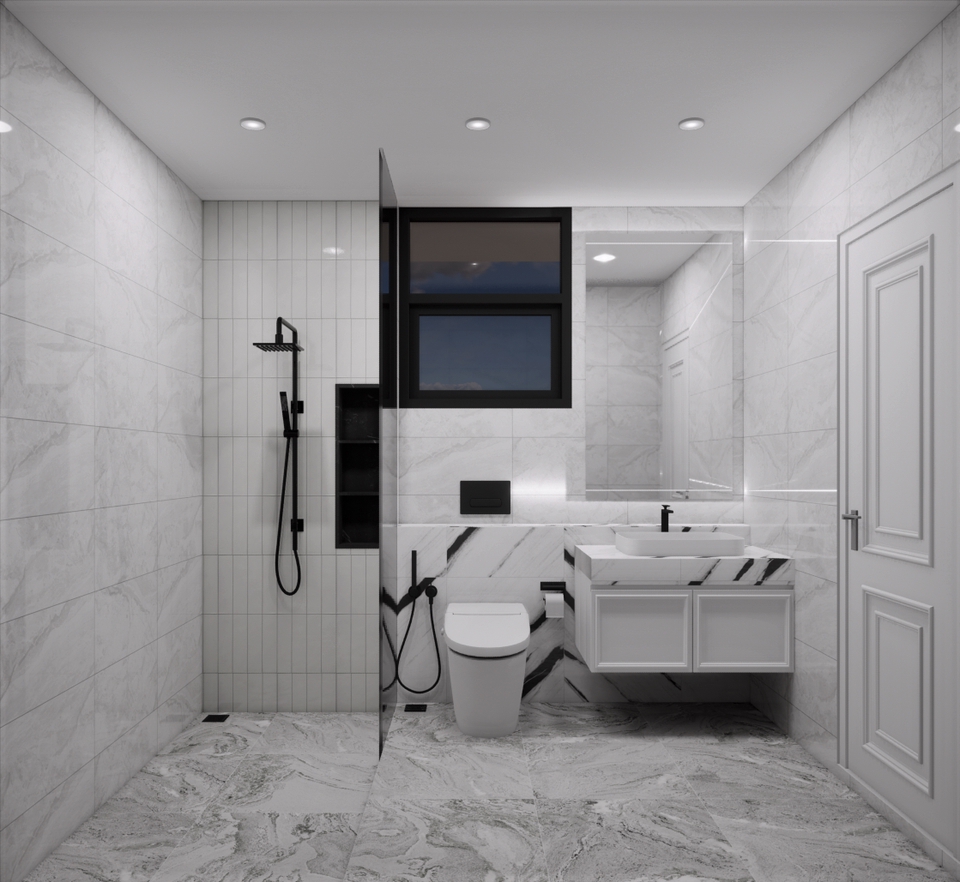 ออกแบบห้องน้ำ3D perspective มุมมองสวยงาม