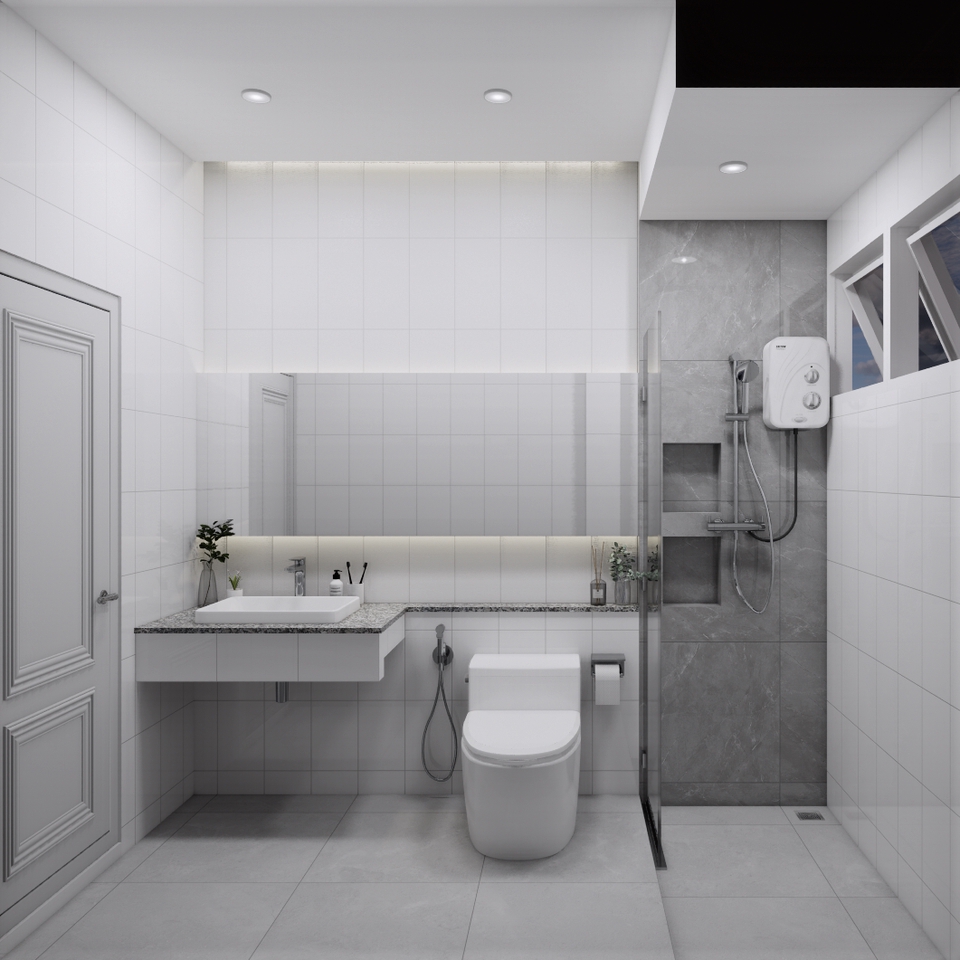 ออกแบบห้องน้ำ3D perspective รับทำภาพ3มิติ