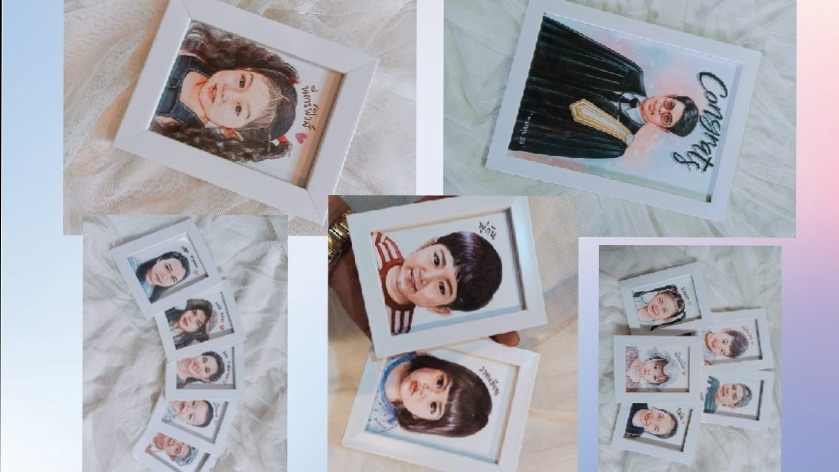 รับวาดภาพเหมือน การ์ตูนล้อเลียน สีน้ำ สีไม้ ดรออิ้ง งานตามบรีฟ ให้เป็นของขวัญสุดพิเศษ ชิ้นเดียวในโลก