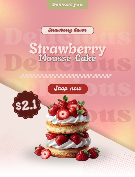 ออกแบบโฆษณาของหวาน น่ารัก มินิมอล