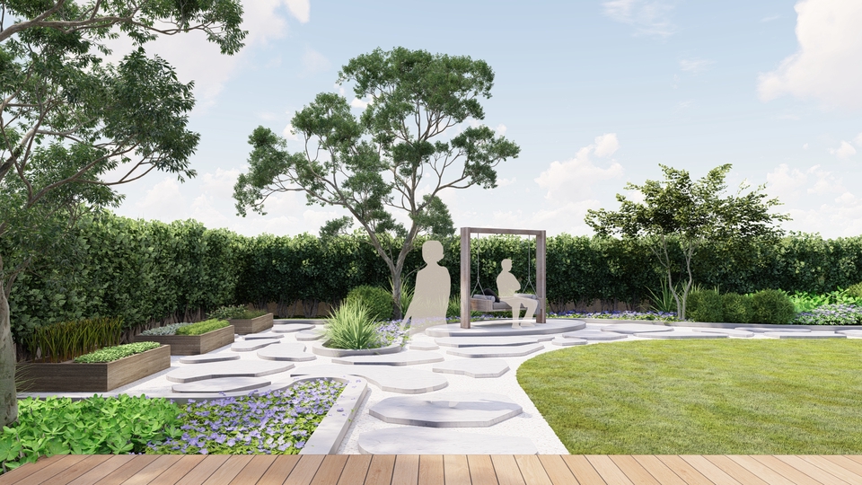 รับออกแบบภูมิทัศน์สวยงาม จัดสวนสไตล์โมเดิร์น สวนหย่อม บ้านพักอาศัย