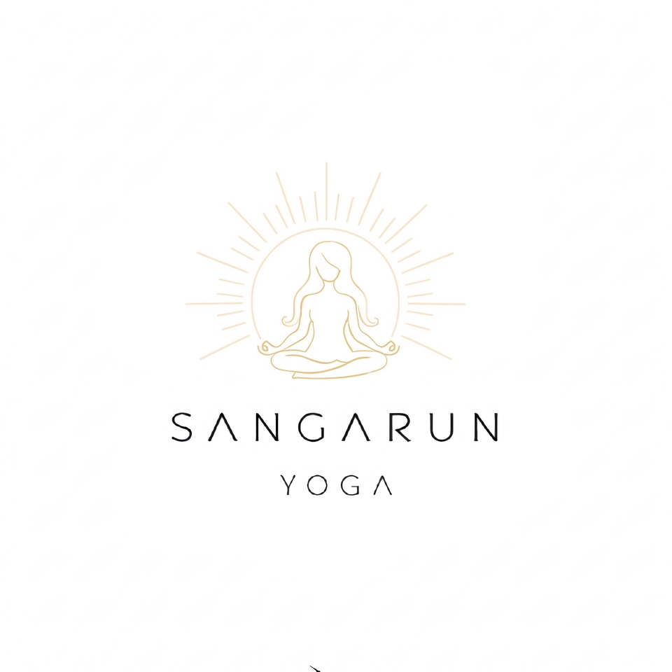 ออกแบบโลโก้โยคะ Sangarun Yoga สไตล์มินิมอลเรียบหรู