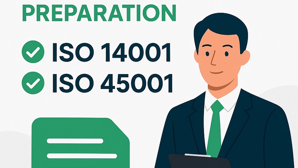 บริการจัดเตรียมเอกสารสำหรับการขอรับการรับรองมาตรฐาน ISO 14001 และ ISO 45001