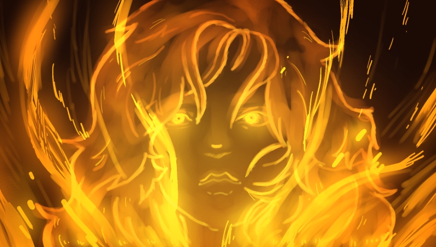 รับทำอนิเมชั่นไฟลุกทรงผมสั้น